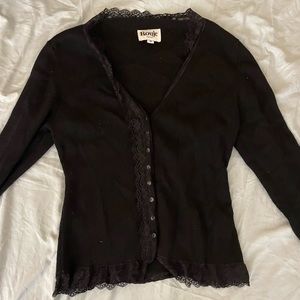 Rouje Black Lace Cardigan size 36